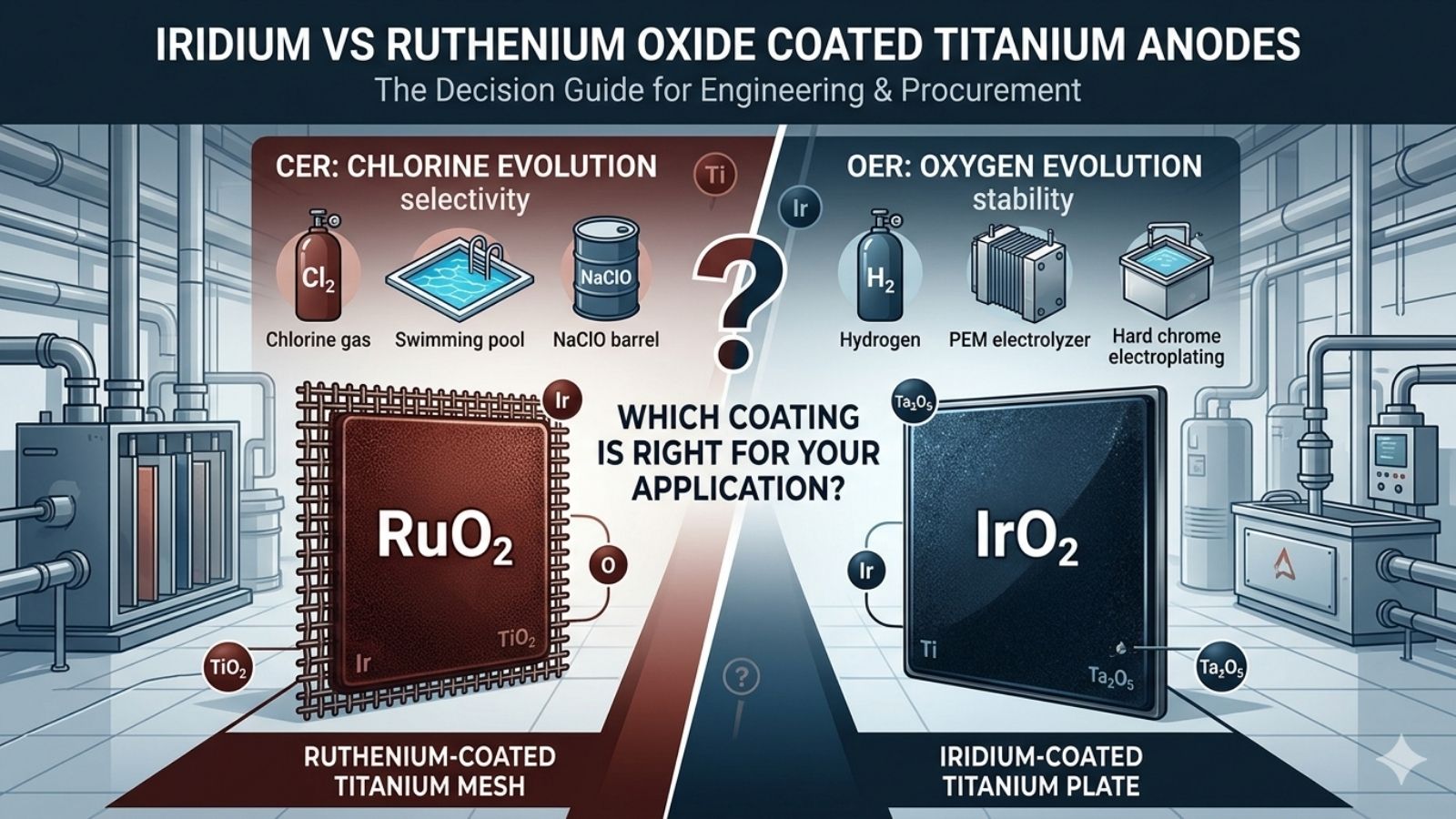 Iridium Oxide vs Ruthenium Oxide Coated Titanium Anodes: Which Coating Is Right for Your Application?